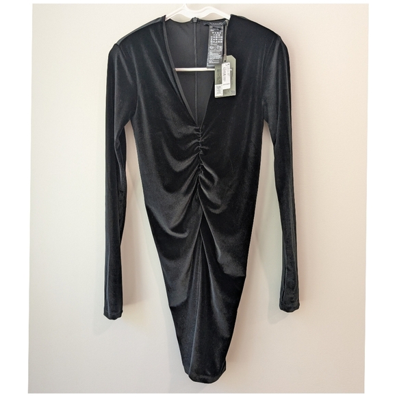 Allsaints Anya Velvet Dress - Picture 2 of 11